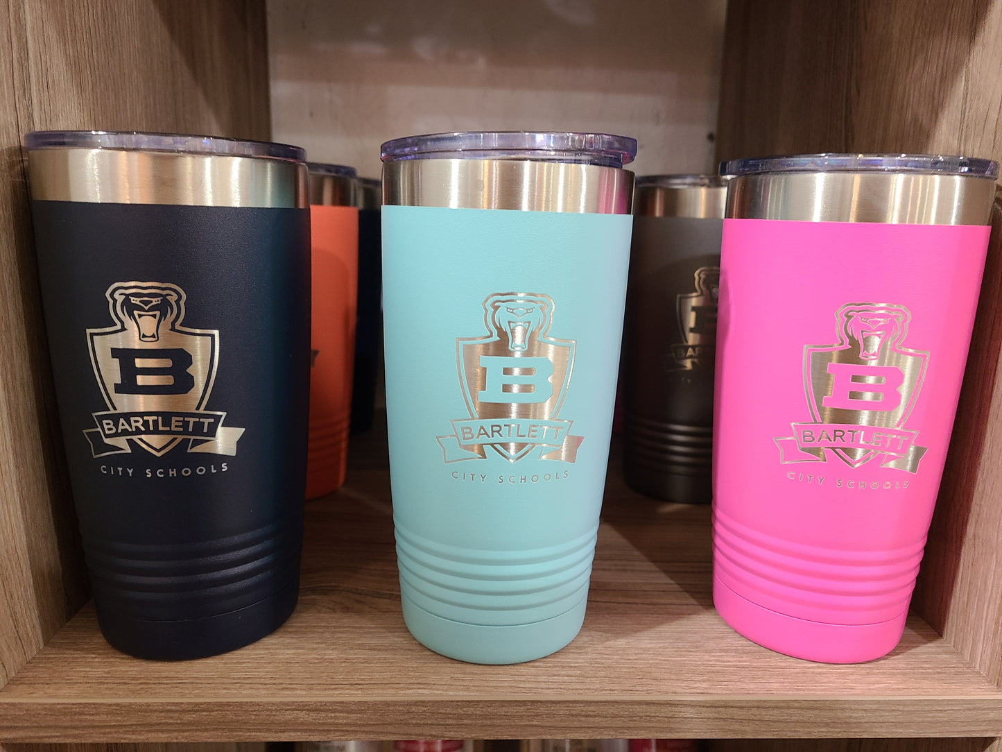 Bartlett City Schools Crest Laser Tumbler