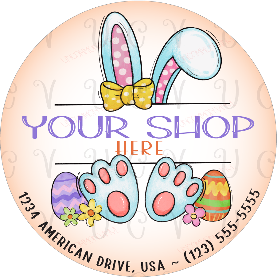 Bunny Ears Feet Sticker