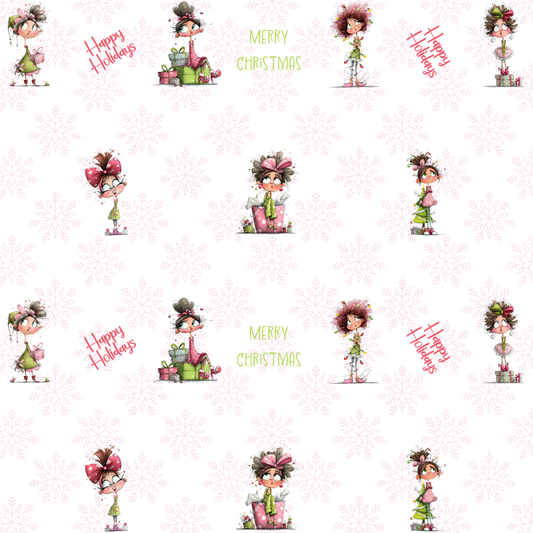 Whimsical Christmas Girl