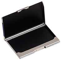 Custom Lazered Stainless Steel Business Card Holder