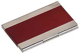 Custom Lazered Stainless Steel Business Card Holder