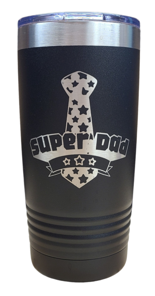 Super Dad Tie Laser Tumbler